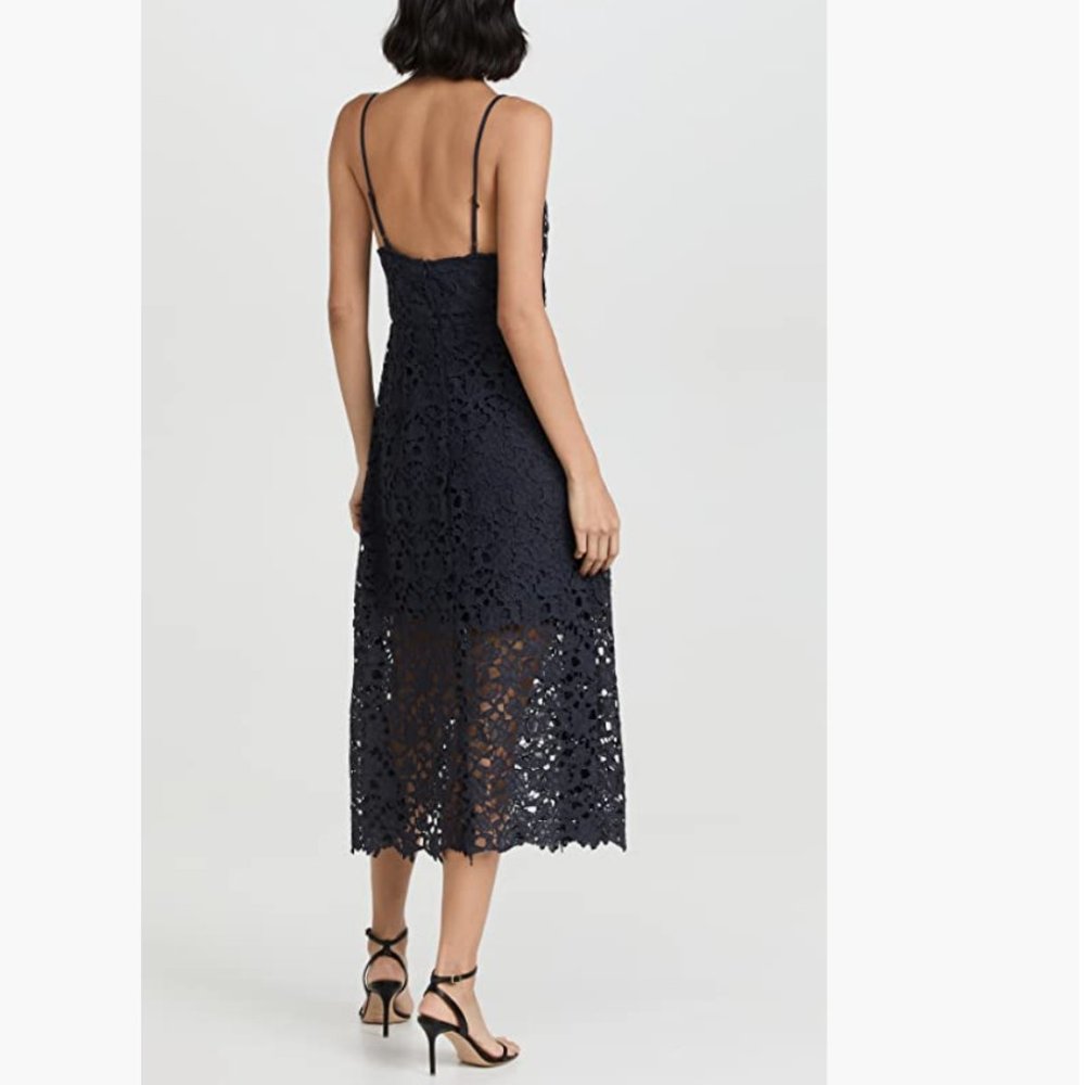 Navy Lace Dress - Women's Large - Picture 3 of 5
